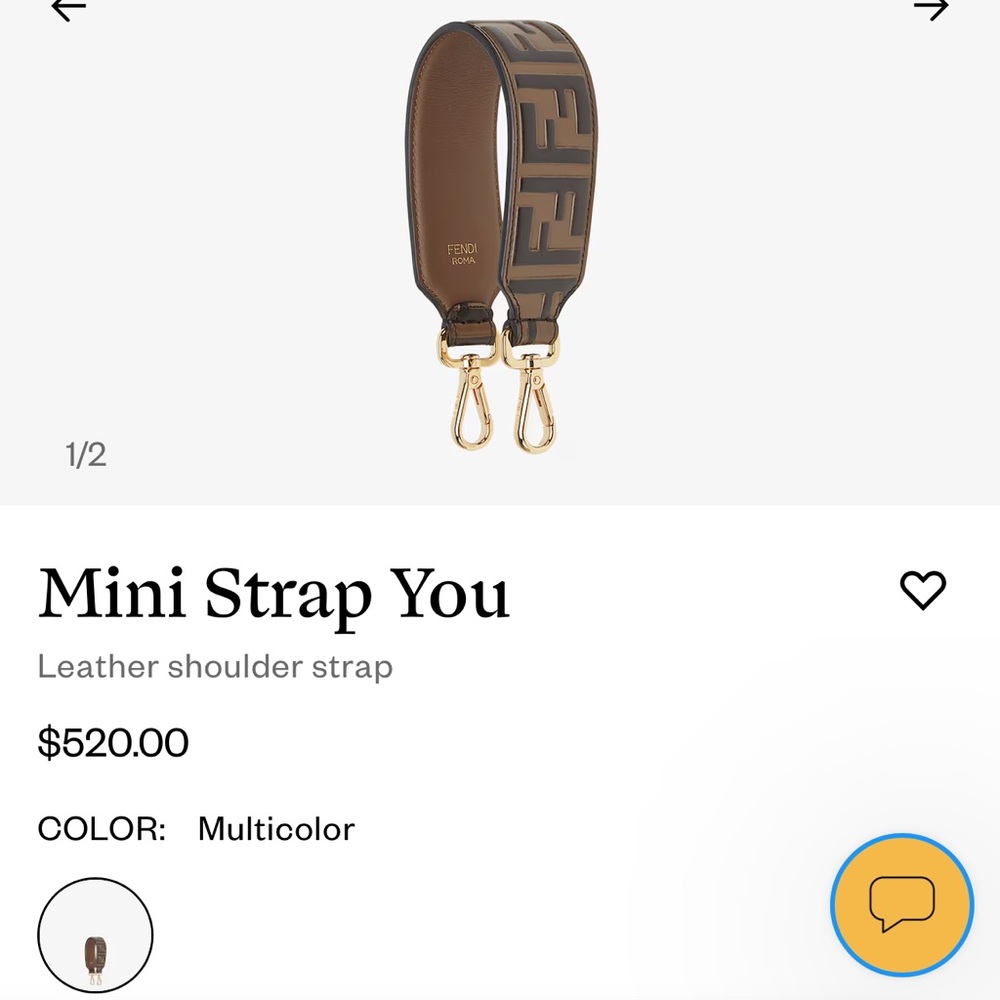 Mini Strap You Leather shoulder strap